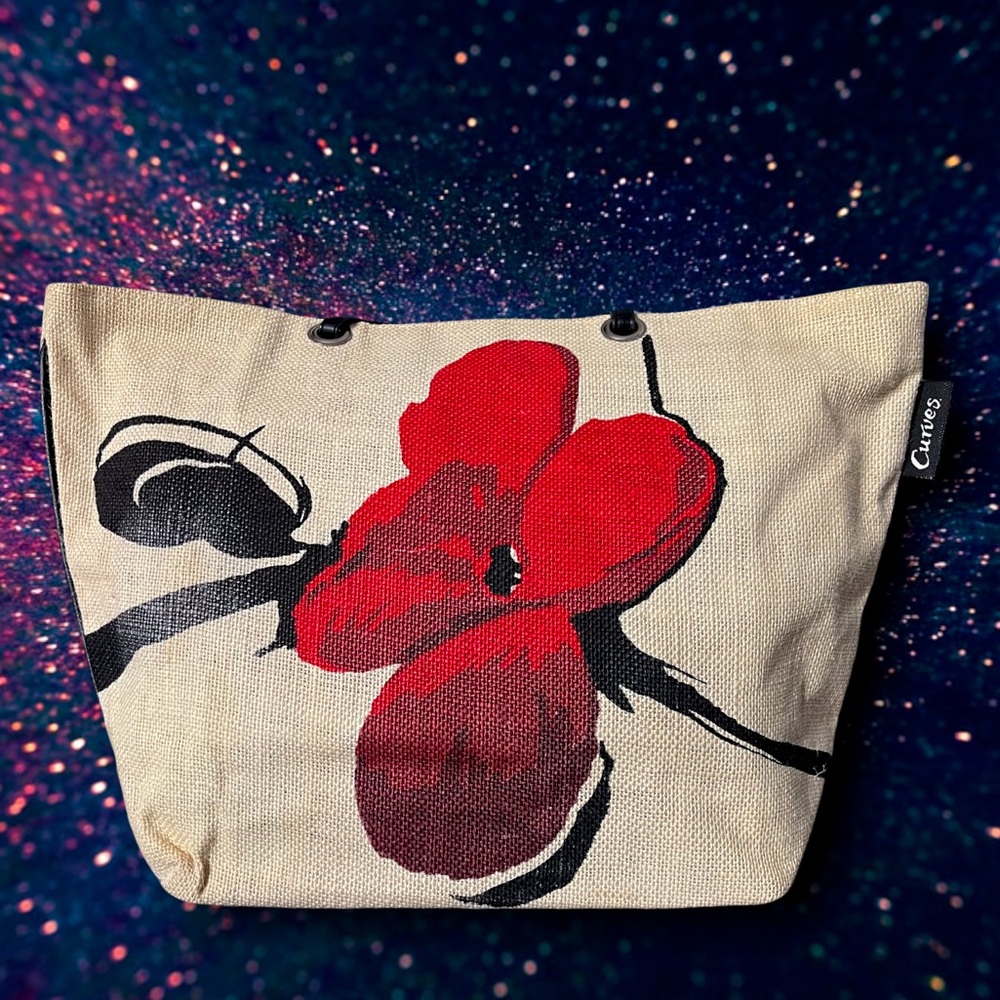 Tote bag with flower print 🌺